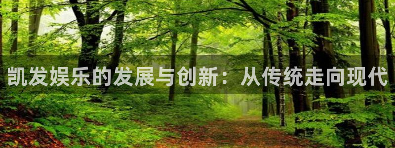 开丰娱乐体育eon：凯发娱乐的发展与创新：从传统走向现代